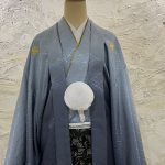 【男性袴】ｸﾞﾚｰ･菊菱