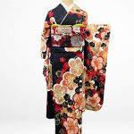 【振袖】黒・梅