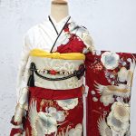 【振袖】赤・鶴