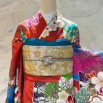 【振袖】ｵﾚﾝｼﾞ・椿