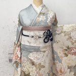 【振袖】水色・牡丹