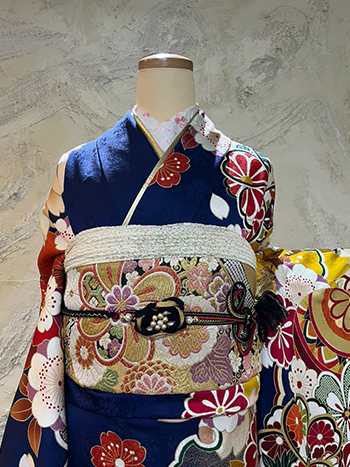 【振袖】青・桜・しぼり