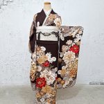 【振袖】茶色・牡丹