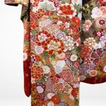 【振袖】緑・牡丹・金彩