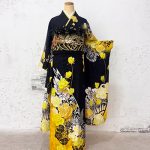 【振袖】黒・薔薇