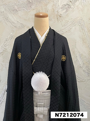 【男性袴】黒・金紋
