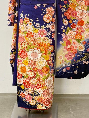 【振袖】青・桜