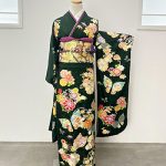 【振袖】緑・蝶