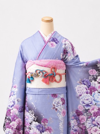 【振袖】紫・桜