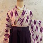 【卒業袴】白/赤・矢羽・桜