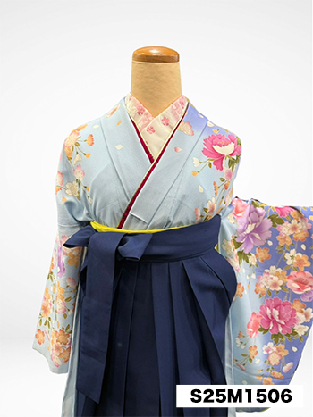 【卒業袴】水色・桜