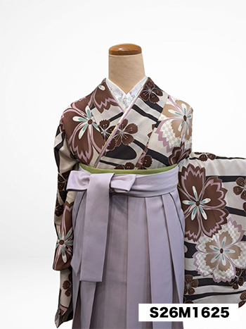 【卒業袴】茶・桜