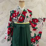 【卒業袴】白・椿