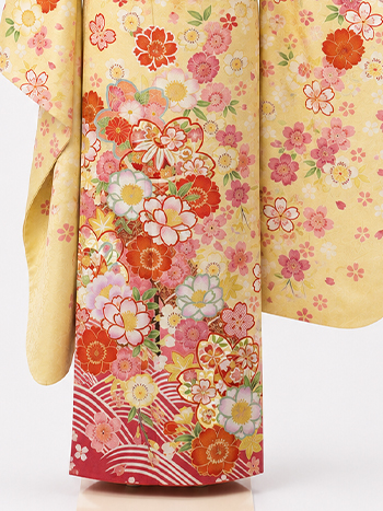 【振袖】黄・桜