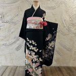 【振袖】黒・桜