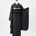 【振袖】ｸﾞﾚｰ・牡丹
