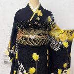 【振袖】黒・薔薇