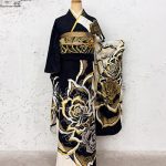 【振袖】黒・薔薇