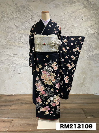 振袖　仮絵羽　黒　桜 振袖】黒・桜 | 【公式】二十歳振袖館Az