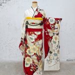 【振袖】赤・鶴
