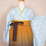 【卒業袴】水色・麻の葉