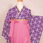【卒業袴】紫・麻の葉