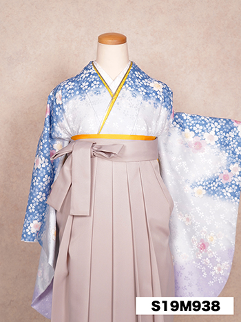 【卒業袴】水色・桜