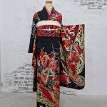【振袖】黒・薔薇