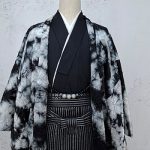 【男性袴】黒・タイダイ柄