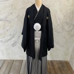 【男性袴】黒・銀紋