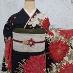 【振袖】黒・菊