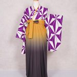 【卒業袴】紫・麻の葉