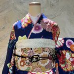 【振袖】紺・桜・紅葉