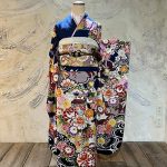 【振袖】青・牡丹・菊