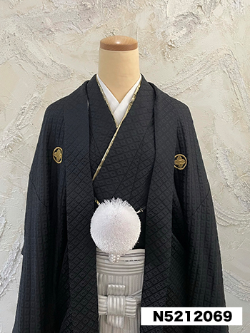 【男性袴】黒・菊菱