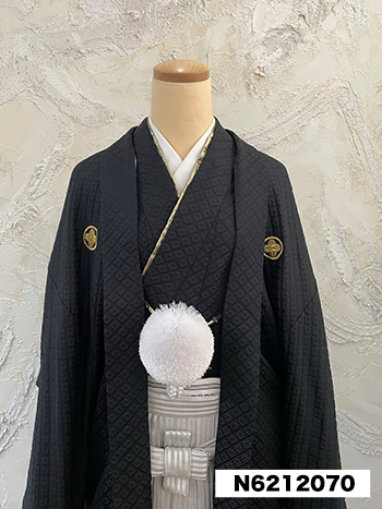 【男性袴】黒・銀紋