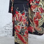 【振袖】黒・薔薇