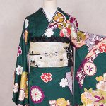 【振袖】緑・桜/菊