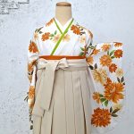 【卒業袴】白・牡丹