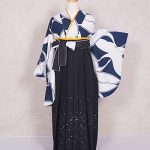 【卒業袴】紺・鶴