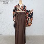【卒業袴】茶色・牡丹