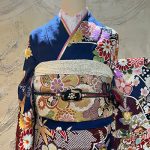 【振袖】青・牡丹・菊