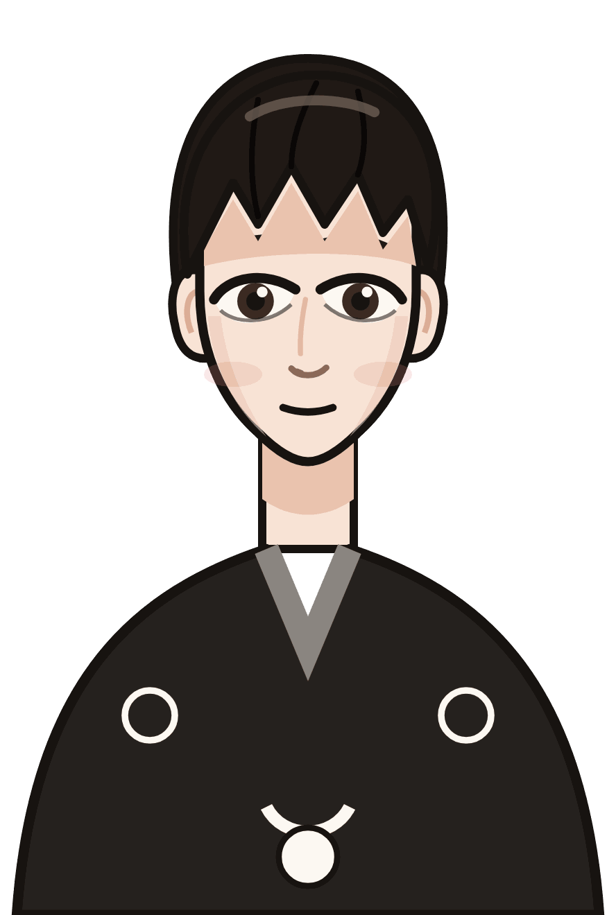 男性袴の男子学生